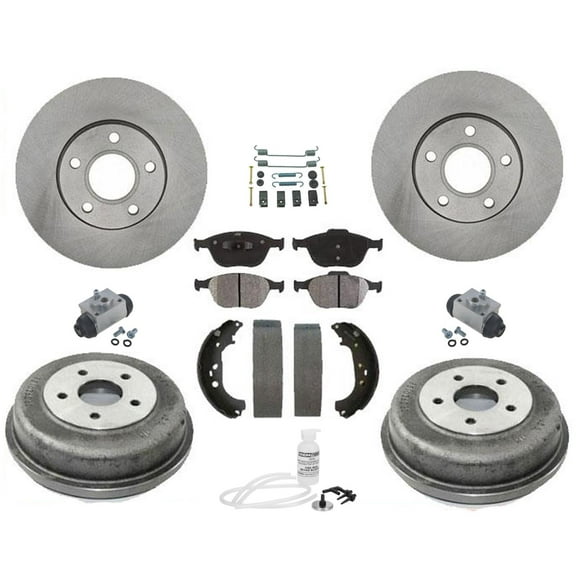 Fits 10-13 Ford Transit Front Rotors & Ceramic Brake Pads Drums Brake Shoes 10p