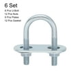 thumbnail image 3 of Round U-Bolts 6 Set 20mm Inner Width 50mm Length M6 with Nuts and Plates, 3 of 5