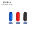 thumbnail image 3 of Unique Bargains 180pcs Rubber End Caps 4.5mm ID Vinyl PVC Round Tube Bolt Cap Cover Screw Thread Protector, Black Red Blue, 3 of 5