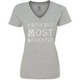 thumbnail image 3 of Inktastic I Love You Most Ardently Austen Women's V-Neck T-Shirt, 3 of 5