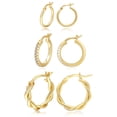 thumbnail image 2 of YEUOYEA 3 Pairs Small Gold Hoop Earrings Set for Women, 14K Gold Plated Hypoallergenic Huggie Hoops, Jewelry Gift, 2 of 7