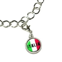 Italia - Italy Italian Flag Bracelet Charm
