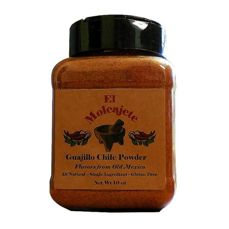 Guajillo Powder 10 oz El Molcajete Brand for Sauces, Salsa, Pasta, Chili, Meat, Pizza, Potatoes, Vegetables, Soups, Stews , Chicken and (Best Grilled Bbq Chicken Recipe)