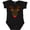 AB-Black, variant on Christmas Reindeer Face with Names and Red Nose Boys or Girls Baby Bodysuit