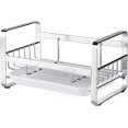 thumbnail image 2 of Soporte de esponja para fregadero de cocina, dispensador de jabón de cocina de acero inoxidable 304, jabonera para encimera con bandeja de drenaje extraíble, dispensador y cepillo no incluidos JAMW Sencillez, 2 of 5