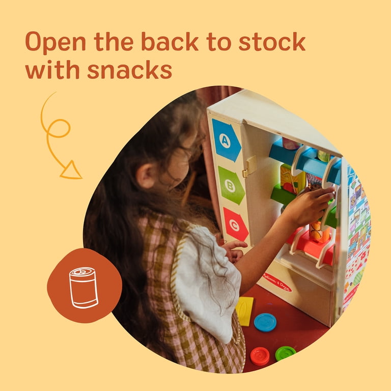 Melissa & Doug Wooden Vending Machine Play Set, Sort & Stock Toy