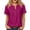 Hot Pink -AD06, variant on Nestiefly Linen Shirts for Women Fashion Button Henley Neck Short Sleeve Shirts Dressy Workout Basic Tees Loose Vacation Clothing Light Gray M
