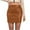 Brown, variant on qolati Women Faux Leather Bodycon Mini Skirt Asymmetrical Hem Ruched Wrap Skirt High Waist Zipper Pencil A-Line Skirt