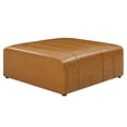 thumbnail image 2 of Modway Bartlett Modern Upholstered Faux Leather Ottoman in Tan, 2 of 7