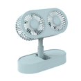 thumbnail image 1 of Desk Fan Adjustable USB Powered 3 Speeds Double Motor Foldable Fan for Home, 1 of 10