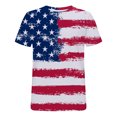 thumbnail image 4 of Men's American Flag Short Sleeve T Shirts Graphic Tees Patriotic Shirts Independence Day Tee Shirts Tops, 4 of 5