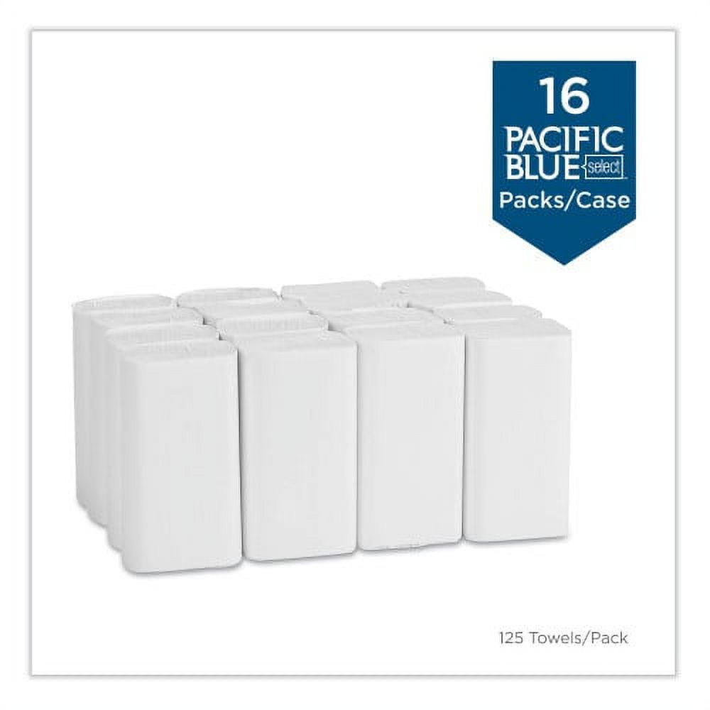 Pacific Blue Select Paper Towel, Multi-Fold, 2-Ply, 9.25 Inches x 9.5 Inches, White, 16 Count
