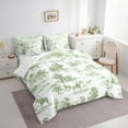 thumbnail image 3 of Manfei Rustic Farm Cowboys Twin Bedding Sets 7-Piece,Western Rustic Cabin Bedding Comforter Set,Green White Sketch Sheet Sets,Super Cozy Room Decor,Reversible, 3 of 8