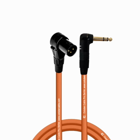 Coluber Cable Right Angle XLR Male to Right Angle 1/4" TRS 3-pin connector