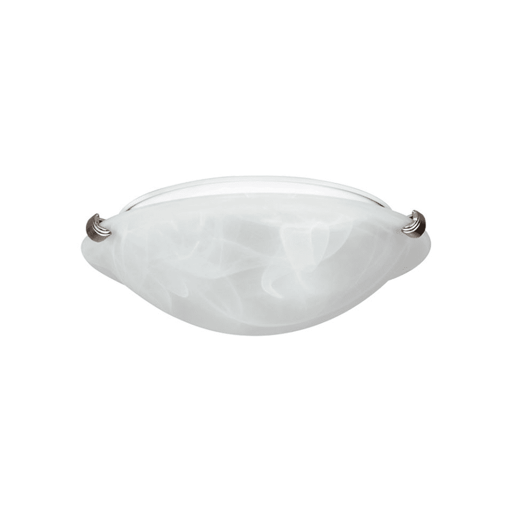 Alabaster Glass 16'' Satin Nickel Flush Mount Ceiling Light