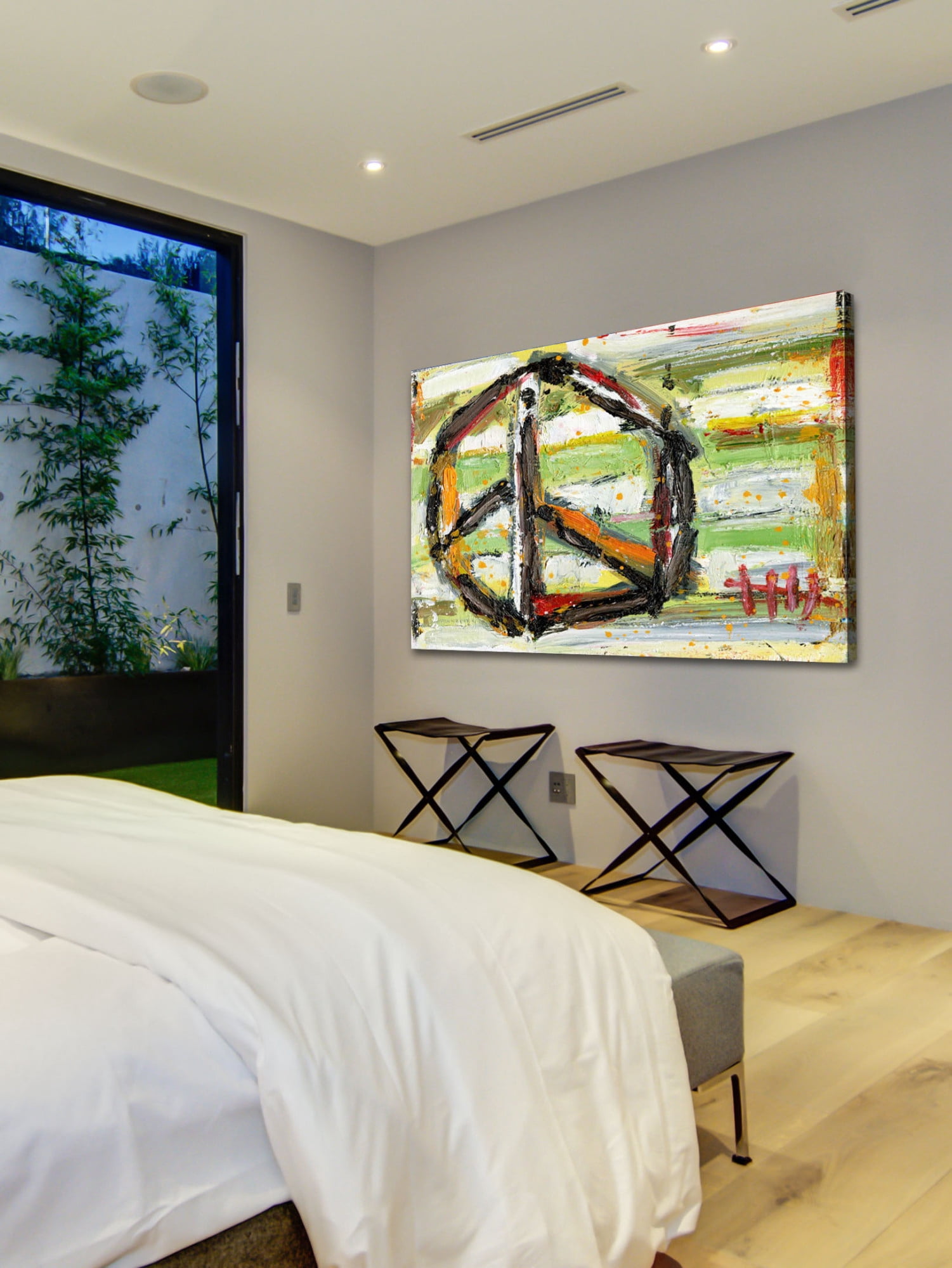 Marmont Hill "Green Peace" by Tori Campisi Painting Print on Canvas