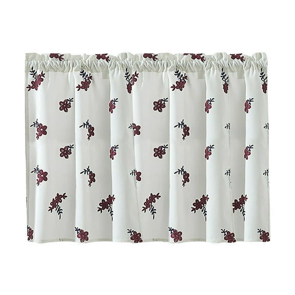 1Pc Curtain Floral Curtains Kitchen Coffee Curtains Bedroom Rod Curtains Lace Short Curtains Lace Curtains 54 X 24 Inch 1 Panels