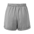 thumbnail image 3 of HUAXUN Women's Casual Shorts 2026 Summer Elastic Waist Drawstring Shorts Wide Leg Shorts for Women Beach Vacation Trendy Summer Clothes（Grey,XXXXXL), 3 of 4
