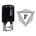 thumbnail image 1 of Printtoo F Alphabet Swirl Border Triangle Monogram Initial Self Inking Rubber Stamp Office Stationary, 1 of 3