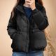 thumbnail image 1 of Parkas de manga larga para mujer, chaqueta de plumón de color liso, chaqueta holgada, sombrero grueso desmontable, chaqueta versátil, abrigo para mujer, 1 of 9