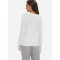 thumbnail image 5 of Women's Long Sleeve Button Down Crew Neck Classic Sweater Cardigan, 5 of 6