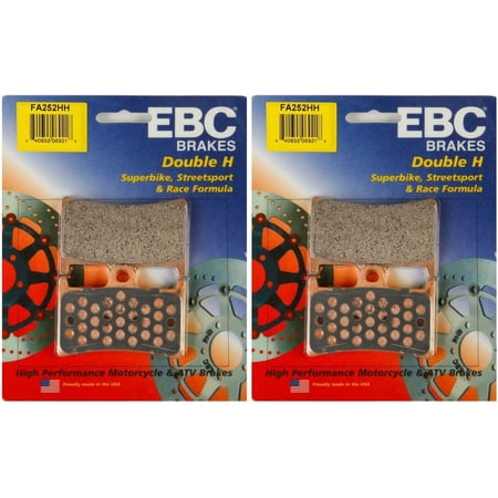 EBC Double-H Sintered Metal Brake Pads FA252HH (2 Packs - Enough 2 Rotors)