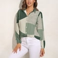 thumbnail image 3 of Sage Green Long Sleeve Blouse Woman Streetwear Casual Shirts Summer Oversize Woman Streetwear Clothing Birthday Present, 3 of 7