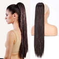 thumbnail image 1 of Trenza de cola de caballo larga y curvada, adecuada para el pelo de cola de caballo negro femenino, fibra resistente al calor, uso diario, 1 of 4