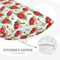 thumbnail image 3 of Uemuo Rose Flowers Print Throw Pillow Case – Cozy & Soft Cushion Cover, Hypoallergenic Pillow Case for Sleeping, Perfect for Women with Envelope Closure-14"x20", 3 of 6