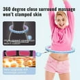 thumbnail image 5 of 65inch 32 Knots Plus Size Quiet Weighted Hula Infinity Fitness Detachable Hoops, Smart Noiseless Infinity Hula for Women, 2 in 1 Waist and Abdominal Workout Equipment at Home, 5 of 8