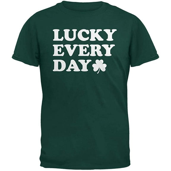 Old Glory Mens St. Patricks Day Lucky Everyday Short Sleeve Graphic T Shirt