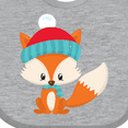 thumbnail image 4 of Inktastic Winter Fox, Cute Fox, Fox with Hat, Fox with Scarf Boys or Girls Baby Bib, 4 of 4