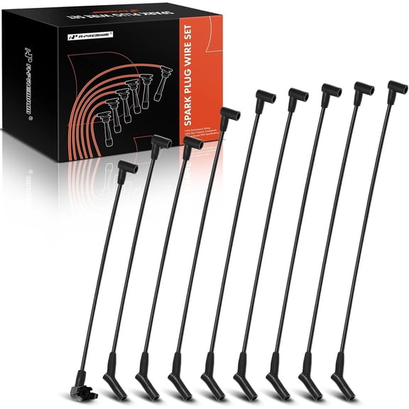 A-Premium Ignition Spark Plug Wires Set of 9 Compatible with Ford F-150 F150 F-250 F250 Bronco 1994-1996 5.0L