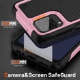 thumbnail image 6 of Nalacover Samsung Galaxy A12 5G Case, Heavy Duty 3 in 1 Rugged Shockproof Rugged Silicone Hybrid Hard PC Soft TPU Bumper Camera Raised Drop Protective Girls Women Boy Men Phone Covers, Pink, 6 of 8