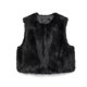 thumbnail image 3 of HH TRAF Otoño Mujeres Cuello Redondo Sin Mangas Faux Mink Cardigan Chaleco Superior 2024 Mujer Suelto Casual Sólido Cálido Chaleco Corto Abrigo Mujer, 3 of 5