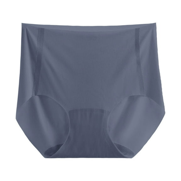 TMOYZQ Womens Silky Seamless Underwear High Waisted Briefs Stretch No Show Breathable Full Coverage Ladies Panties