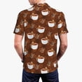 thumbnail image 4 of Balery Sloths Need More Coffee Printed Men’s Short Sleeve Polo Shirt, Midweight Men's Shirt,Golf Polo shirts -Small, 4 of 9