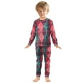 thumbnail image 6 of FORMRS Long Sleeve Top and Pants Pajama Set for Niños 2-Piece Sleepwear, Sizes 18M-8Y, Vibrant Green Tartan Pattern, 6 of 6
