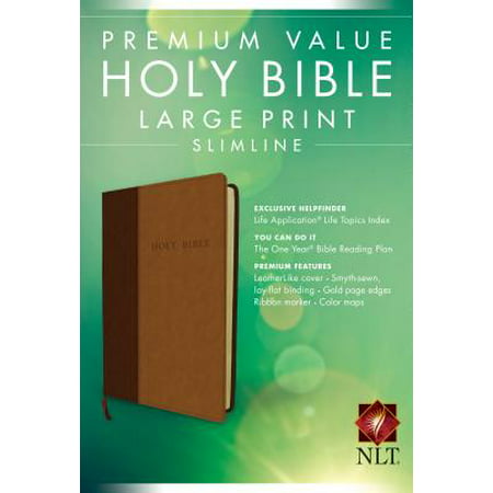 Premium Value Slimline Bible Large Print NLT, TuTone (LeatherLike, (Best Lines In The Bible)