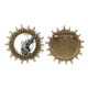 thumbnail image 1 of Obra maestra el clásico dibujo de montañas Pin de gancho de metal vintage con forma de sol Unbranded M, 1 of 3