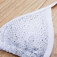 thumbnail image 6 of HWRETIE Rhinestone-Back Triangle Bikini Set - Sexy Women Solid Color Rhinestone Backless Bikini Two Swimwear Swimsuit Beachwear Set, 6 of 7