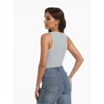 thumbnail image 3 of Women's Ribbed Tank Top - Sleeveless Crew Neck Summer Shirt, Casual Basic Strap Top, 3 of 4
