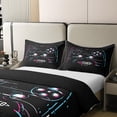thumbnail image 4 of Gamepad Bedding Set Queen Modern Gamer Comforter Cover Video Game Duvet Cover Colorful Action Buttons Printed Quilt Cover Soft Microfiber Bedspread Bedroom,Black, 4 of 7