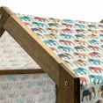 thumbnail image 5 of Animal Pet House, Retro Style Colorful Animals with Tusks Cartoon Style Wildlife Savannah Concept, Outdoor & Indoor Portable Dog Kennel with Pillow and Cover, 5 Sizes, Multicolor, by Ambesonne, 5 of 5