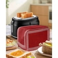 thumbnail image 4 of Red Retro Greek Key Toaster Cover 4 Slice, Large Kitchen Appliance Covers, Geometric Greece Ancient Rustic Toaster Oven Cover with Loop, Bread Machine Cover Polyester Dust Cover Protection, 4 of 4