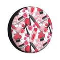thumbnail image 1 of Fotbe Makeup Funda de Llanta de Repuesto con Estampado, Engrosada, Ajuste Universal para Jeep, Remolque, RV, SUV, Camión-14 inch, 1 of 6