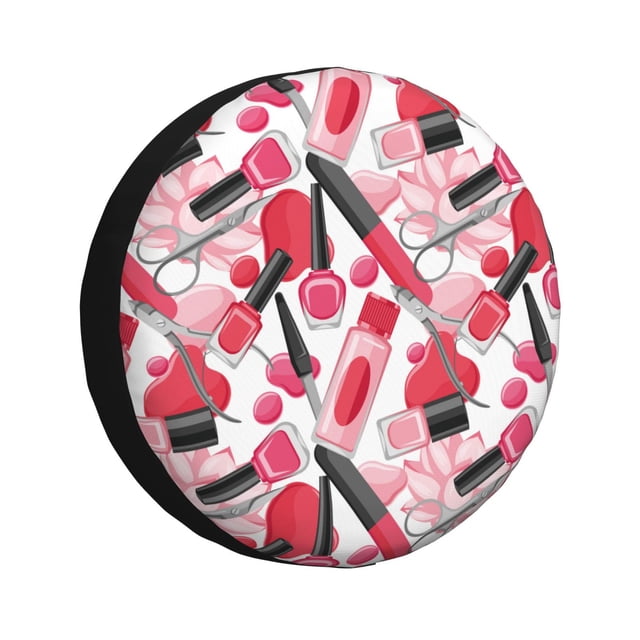 Fotbe Makeup Funda de Llanta de Repuesto con Estampado, Engrosada, Ajuste Universal para Jeep, Remolque, RV, SUV, Camión-14 inch