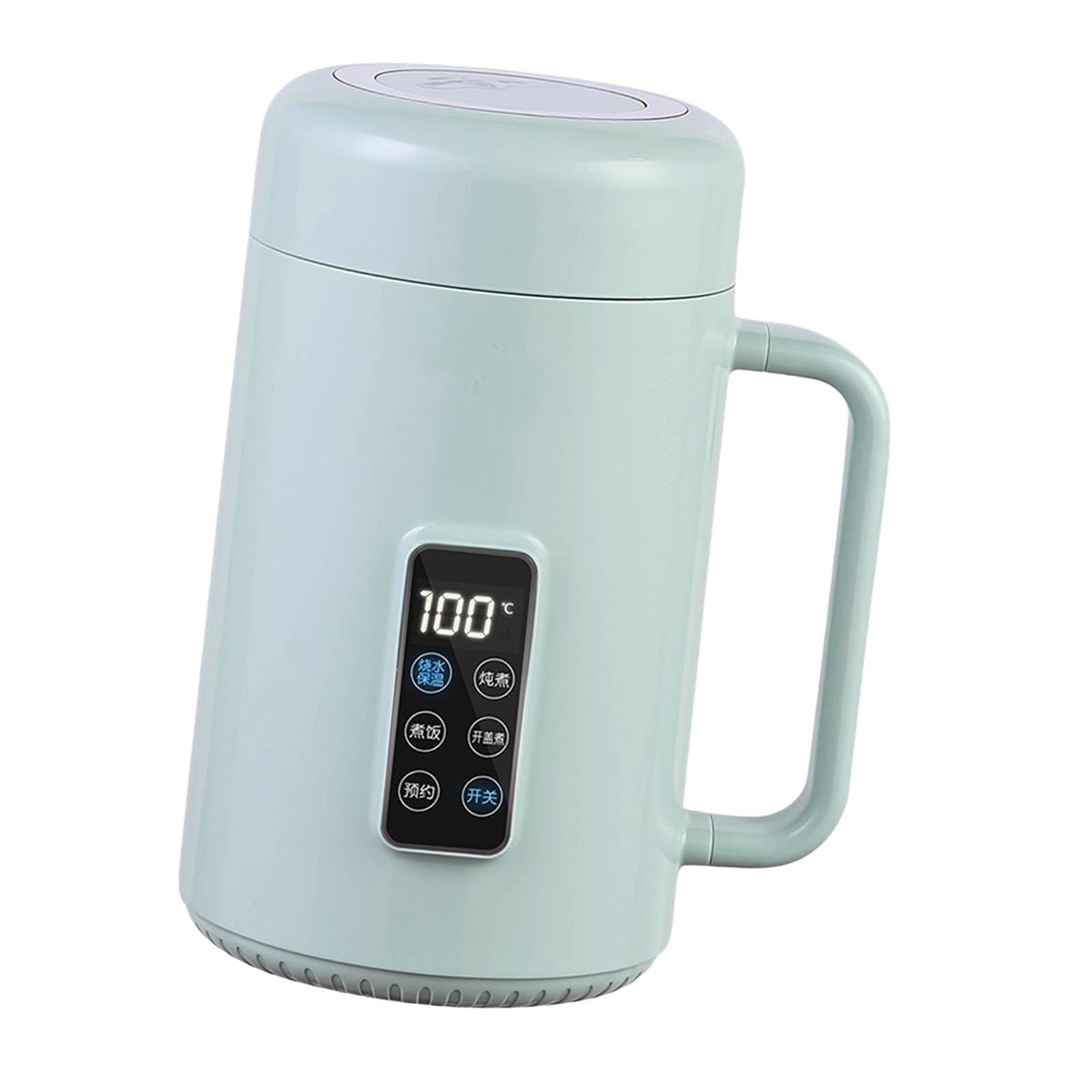 Esquirla Electric Cooker Electric Stewpot Noodles Pasta Heater Cookware Soup Steamer Slow Cooking Pot for Kithcen Restaurant Soup Eggs Green