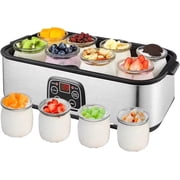 Sirene Yogurt Maker with Adjustable Time & Temp Control, 8 x 6oz Jars