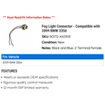 thumbnail image 2 of Fog Light Connector - Compatible with 2009 BMW 335d, 2 of 2